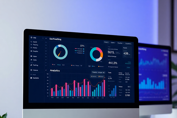 Ecommerce analytics dashboard with performance metrics